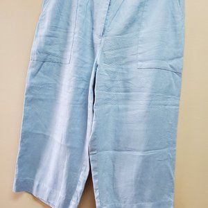 Ralph Lauren Blue 💯 Linen Wide Leg Pants